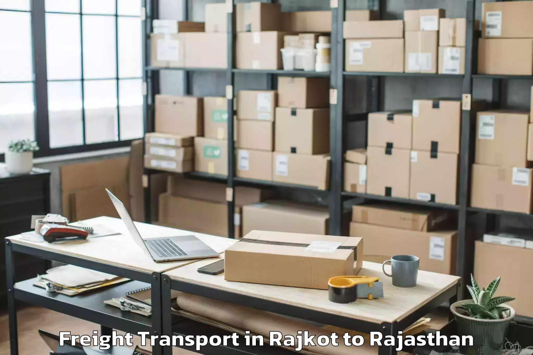 Affordable Rajkot to Reengus Freight Transport